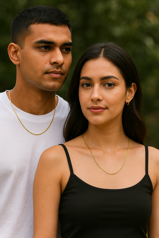 Unisex Gold Snake Chain  for Men & Women – Tarnish Proof, 18K Shine