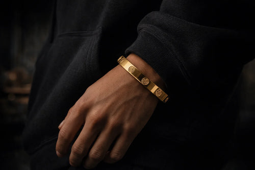 Om Symbol Gold Plated Kada