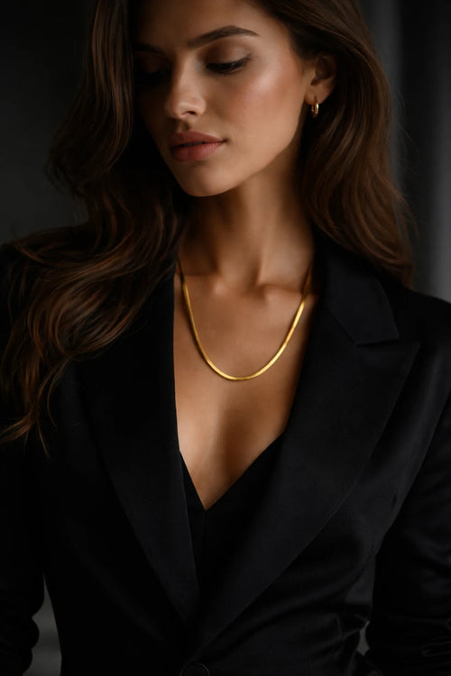 Elegant Gold Plated Snack Chain for Women
