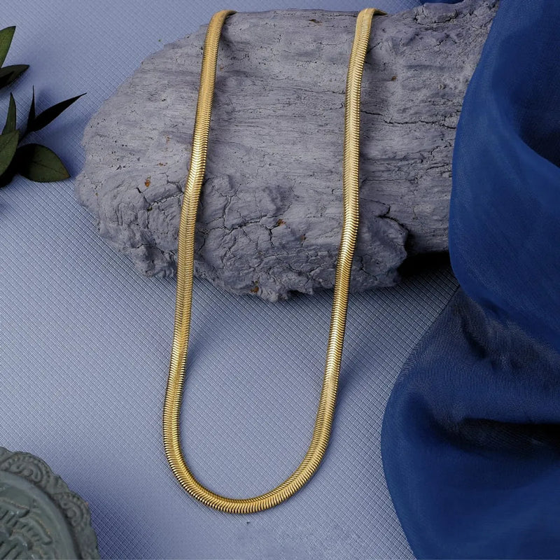 GOLD PLATED SNACKCHIANE FOR MENS lifestyle