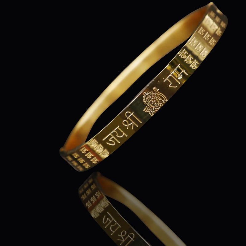 Premium Gold Plated Jai Shree Ram Engraved Kada
